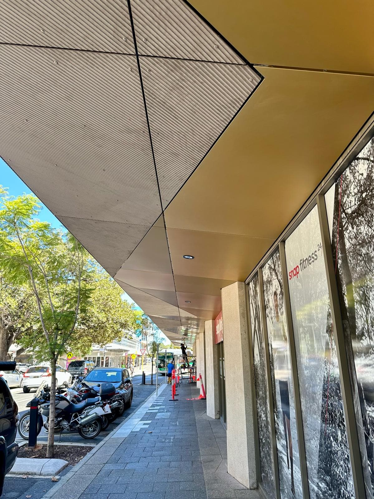 22 Queen Street Fremantle facade installation — view 4, Fremantle, WA — GreenLine Facades