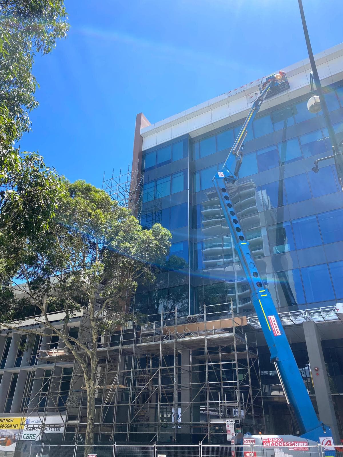226 Adelaide Terrace facade installation — view 4, Perth CBD, WA — GreenLine Facades