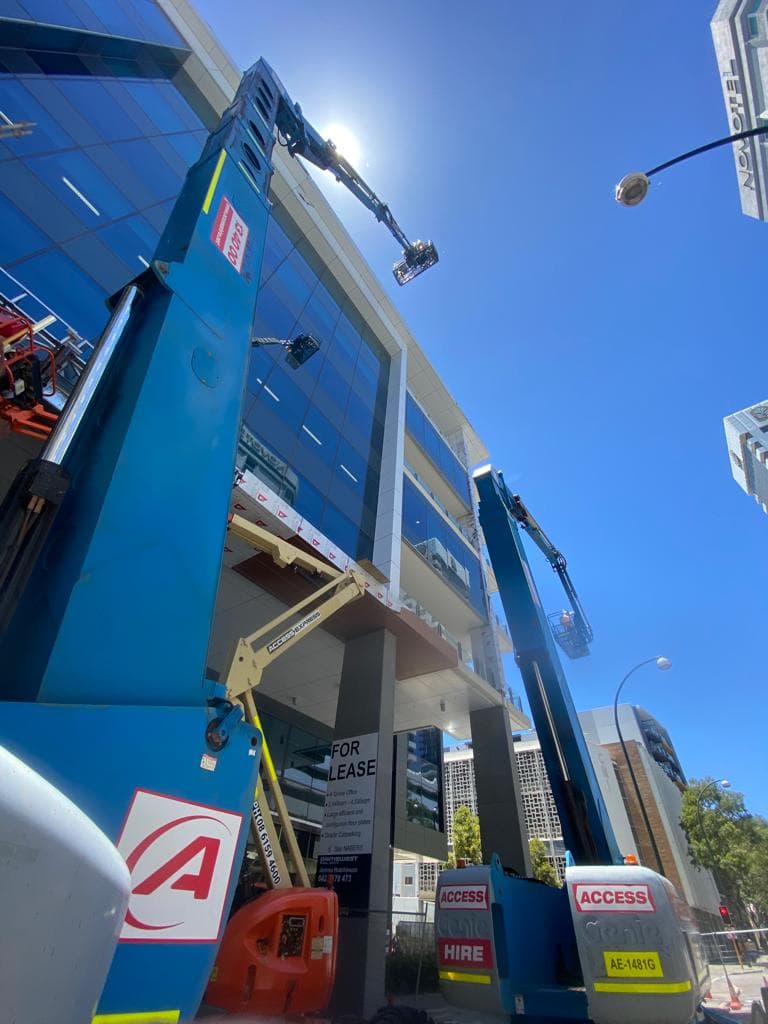 226 Adelaide Terrace facade installation — view 8, Perth CBD, WA — GreenLine Facades