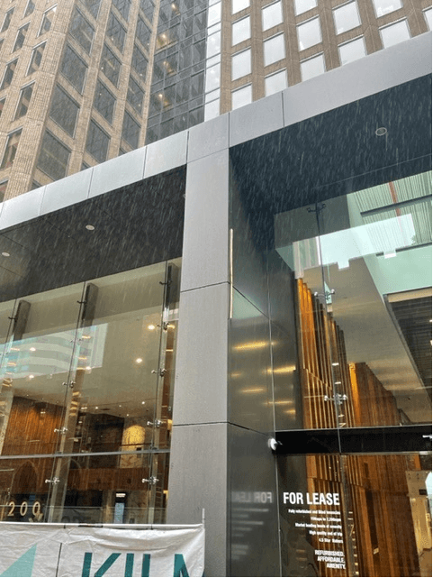 565 and Cloisters facade installation — view 3, Perth CBD, WA — GreenLine Facades