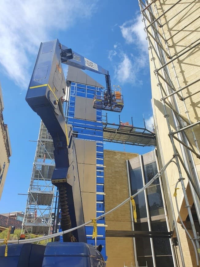 Art Gallery of Western Australia facade installation — view 2, Perth Cultural Centre, WA — GreenLine Facades