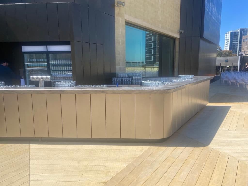 Art Gallery of Western Australia facade installation — view 3, Perth Cultural Centre, WA — GreenLine Facades