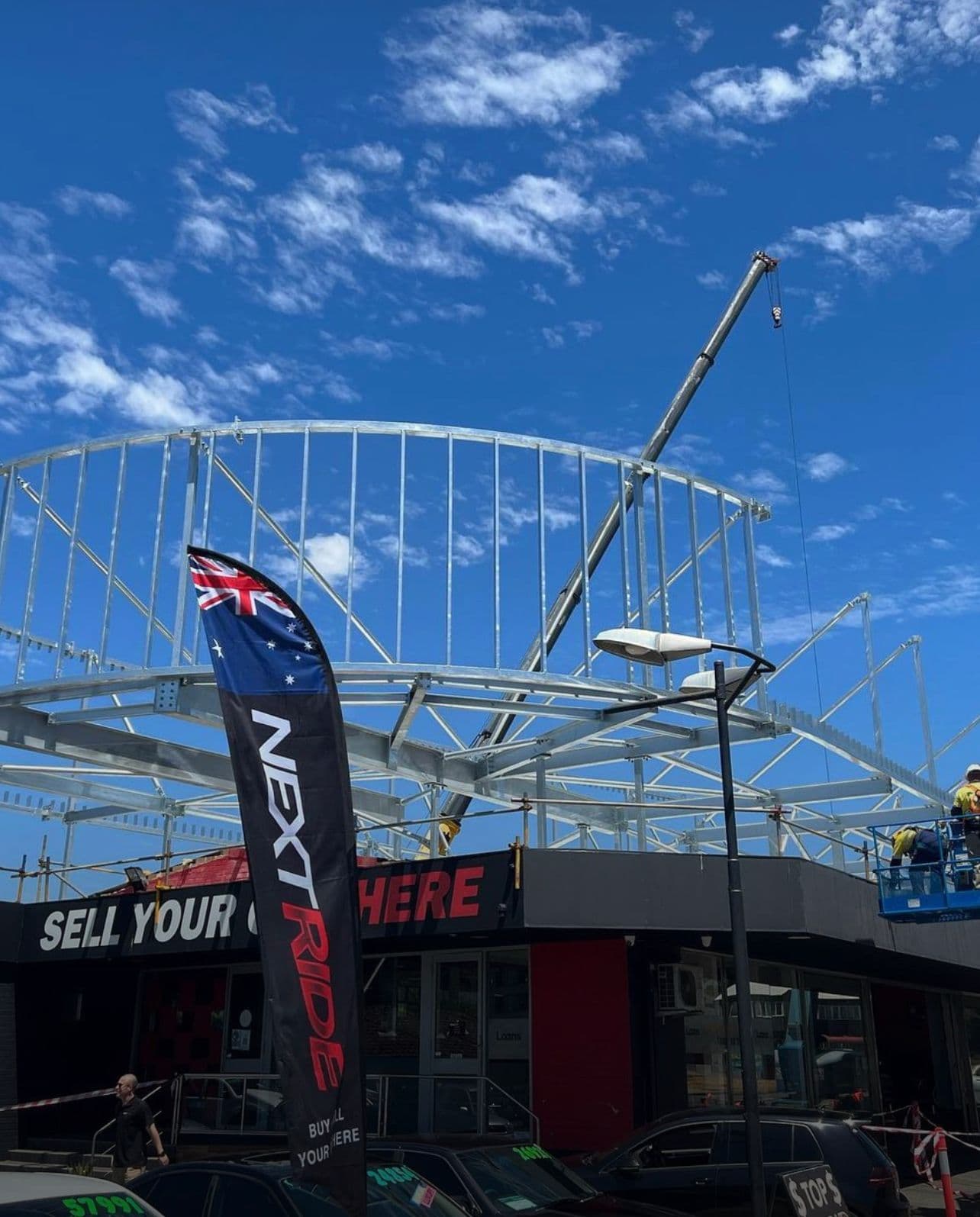 Como Signage facade installation — view 10, Como, WA — GreenLine Facades