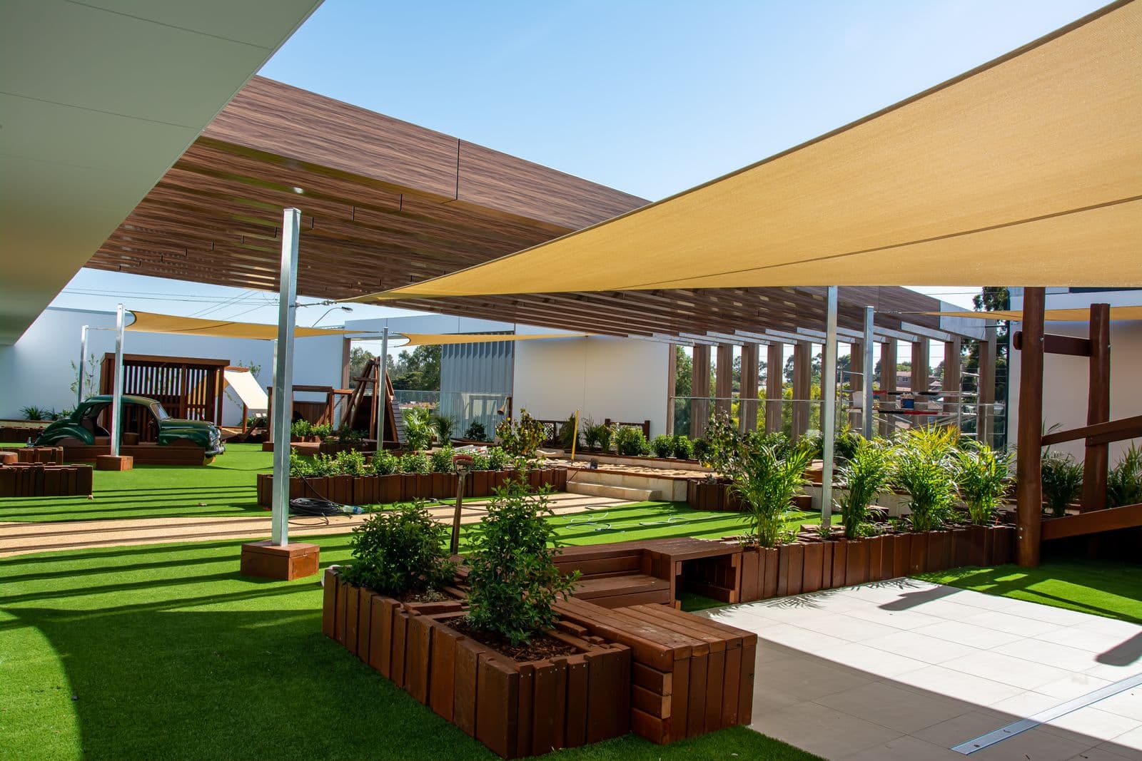 Hillarys Plaza — architectural facade installation by GreenLine Facades, Hillarys, WA