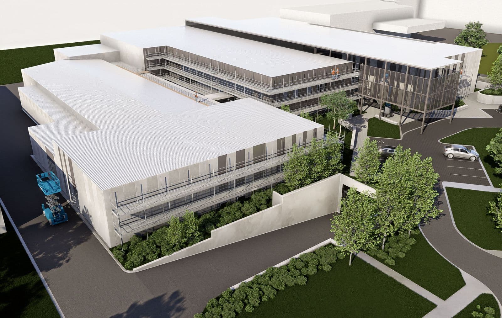 QEII Medical Centre facade installation — view 5, Nedlands, WA — GreenLine Facades